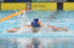 This is a photo of swimming competition during Hong Kong Games